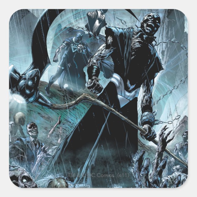 Panel für schwarze Laterne Quadratischer Aufkleber (Vorderseite)