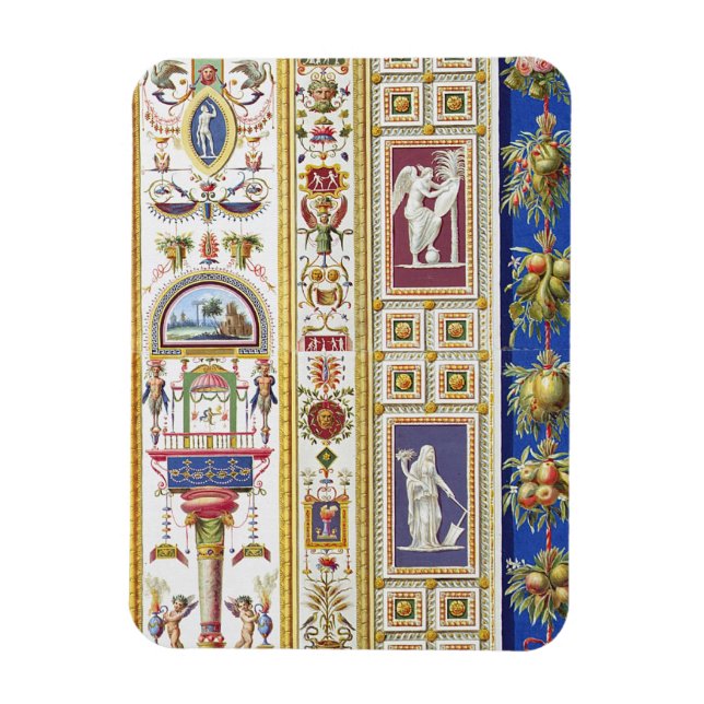 Panel von Raphael Loggia im Vatikan, aus Magnet (Vertikal)