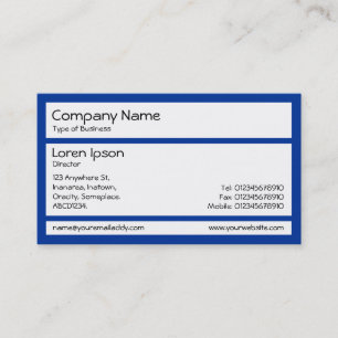 Panels - Navy Blue Visitenkarte