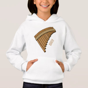 Panflöte / Panpfeifen Cartoon-Illustration Hoodie