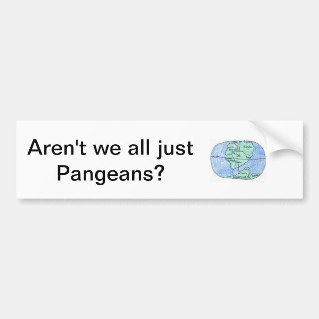 Pangea-Autoaufkleber Autoaufkleber (Vorne)