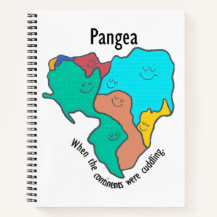 Pangea Continents Cuddling Multicolor Notizbuch