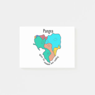 Pangea Continents Cuddling Multicolor Post-it Klebezettel