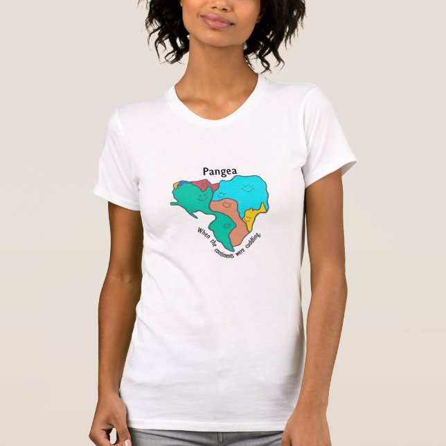 Pangea Continents Cuddling Multicolor T-Shirt (Vorderseite)