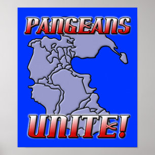 Pangea Vereint Geographie Poster