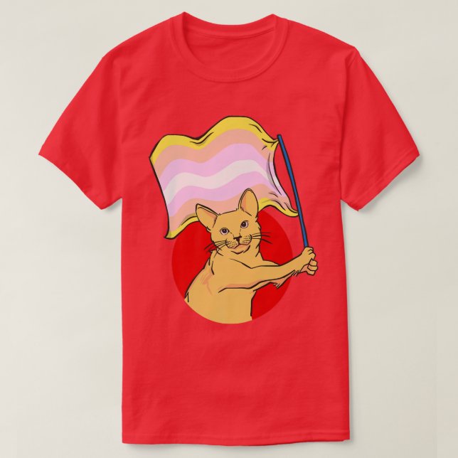Pangender Flag Cat seual Identity Nonbinäre Liebe T-Shirt (Design vorne)