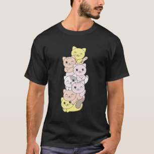 Pangender Flag Pride Lgbtq Katzen Demi Cat T-Shirt