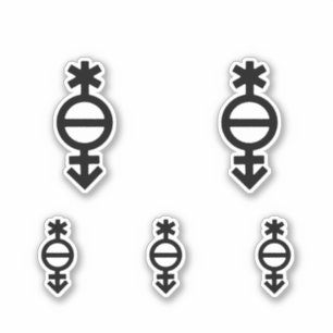 Pangender Gender Symbol Aufkleber