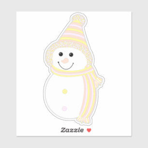 Pangender Pride Snowman Snowperson Flag Aufkleber
