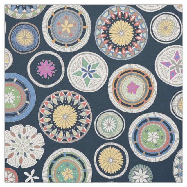 Pango mandala indigo stoff (Muster)