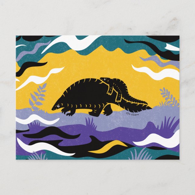 Pangolin Art Postkarte (Vorderseite)