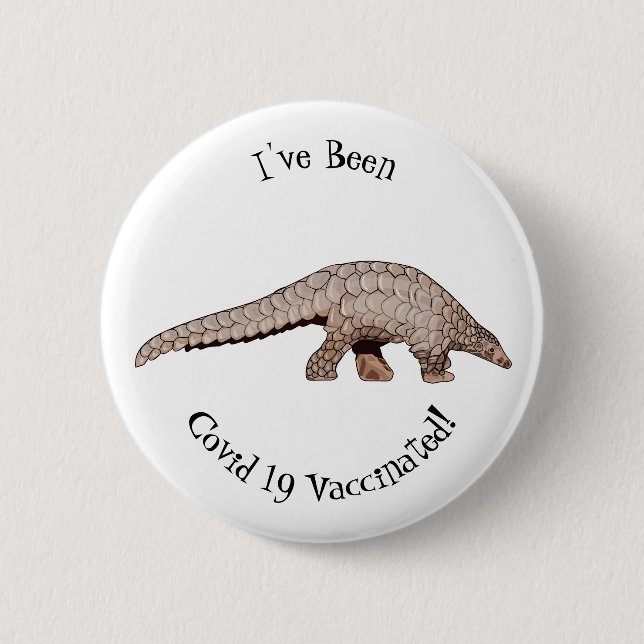 Pangolin-Cartoon Button (Vorderseite)