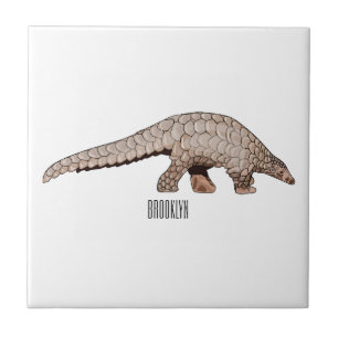 Pangolin-Cartoon Fliese