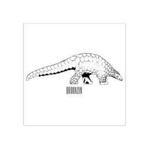Pangolin-Cartoon Gummistempel