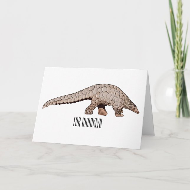 Pangolin-Cartoon Karte (Vorderseite)