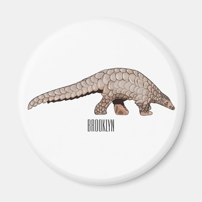 Pangolin-Cartoon Magnet (Vorne)