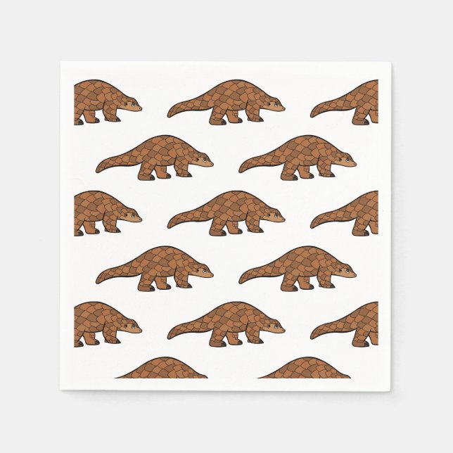 Pangolin-Cartoon Serviette (Vorderseite)