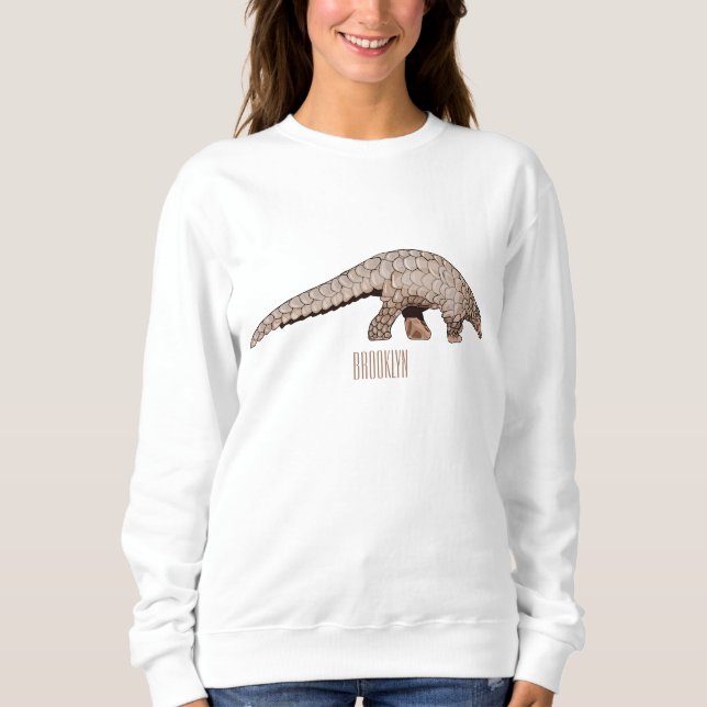 Pangolin-Cartoon Sweatshirt (Vorderseite)