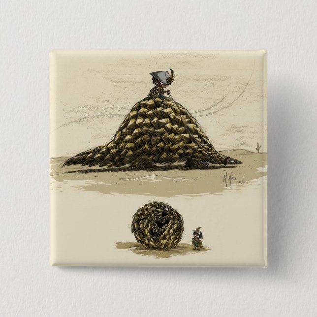 Pangolin-Krieger Button (Vorderseite)