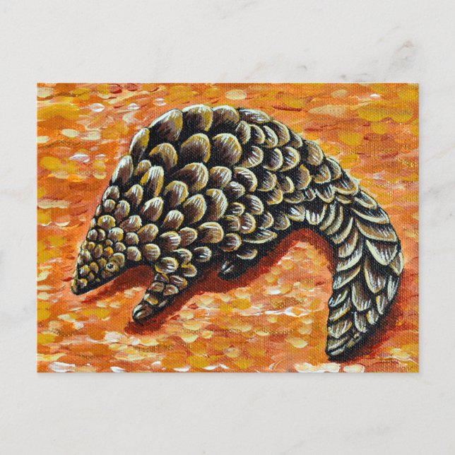 Pangolin-Malerei Postkarte (Vorderseite)