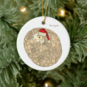 Pangolin Santa gefährdete Art Keramik Ornament