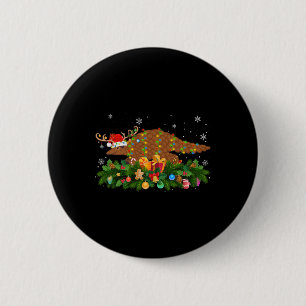 Pangolin Tierliebhaber Renntier Weihnachtsmannmütz Button