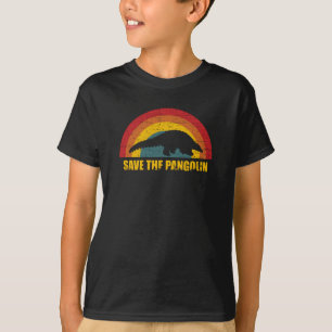 Pangolin Vintag Retro Style gerettet T-Shirt