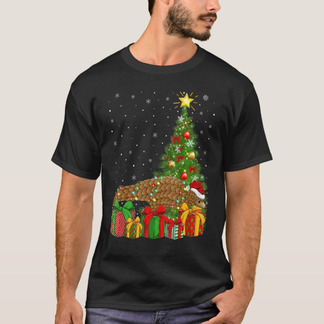 Pangolin   Xmas Holiday Santa Pangolin Christmas T T-Shirt (Vorderseite)
