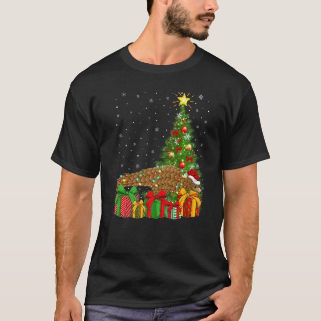 Pangolin  Xmas Holiday Santa Pangolin Christmas Tr T-Shirt (Vorderseite)
