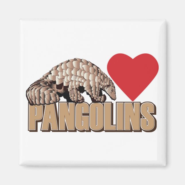 Pangolins-Herz Magnet (Vorne)