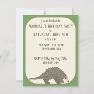Pangolins Party Invites Einladung