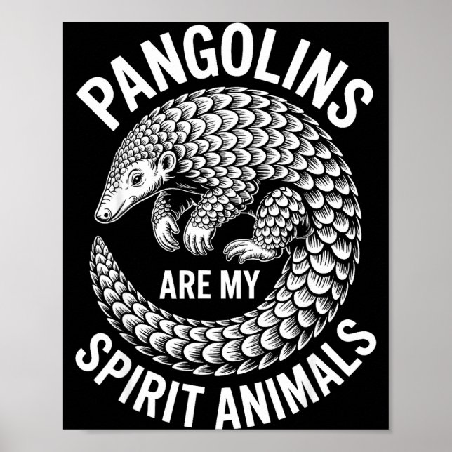 Pangolins Srit Animals Funny Pangolin  Poster (Vorne)