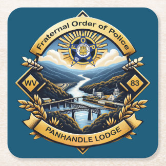Panhandle Lodge 83 Untersetzer blue bg