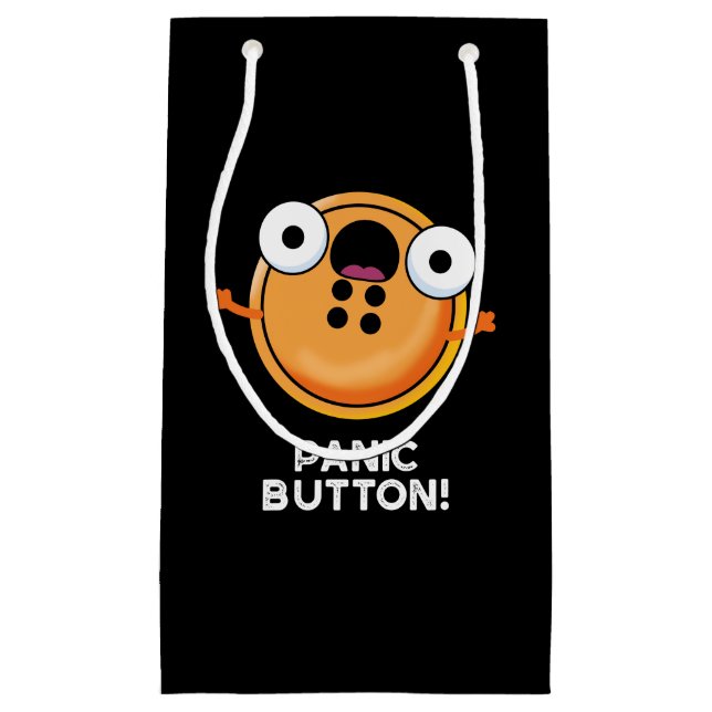Panic Button Funny Sewing Puff Dark BG Kleine Geschenktüte (Vorderseite)