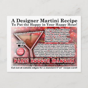 Panic Button Martini Rezept Postkarte