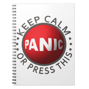 Panic Button Notebook Notizblock