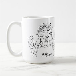 panicky cartoon character kaffeetasse