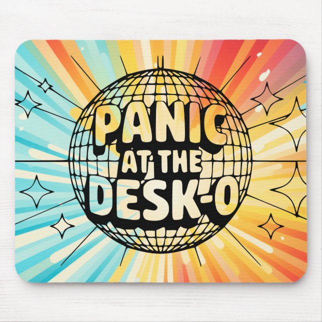 Panik am Schreibtisch-O Mousepad (Vorne)