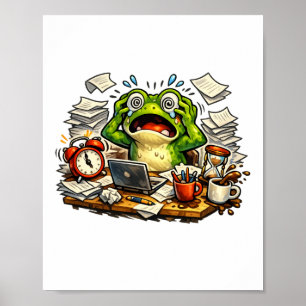 Panik-Frosch-Frist-Desaster-Plakat Poster