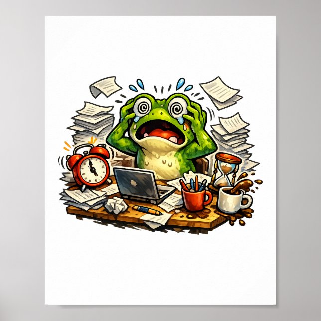 Panik-Frosch-Frist-Desaster-Plakat Poster (Vorne)