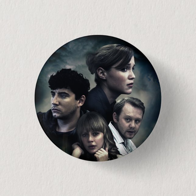 Panik-Knopf-Charakter-Spritzen-Button-Abzeichen Button (Vorderseite)