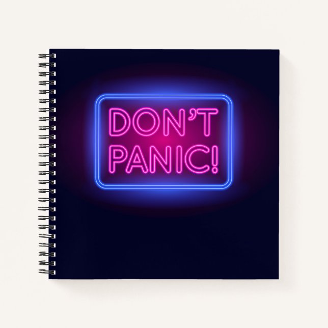 Panik Neon Sign Notizbuch (Vorderseite)