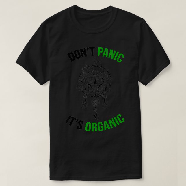 Panik nicht seine Bio Unterstützung für Hippie-Bew T-Shirt (Design vorne)