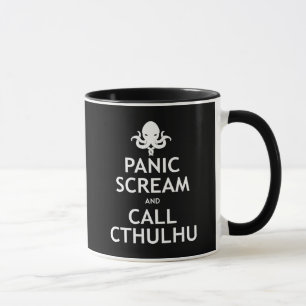 Panik-Schrei und Anruf Cthulhu Tasse