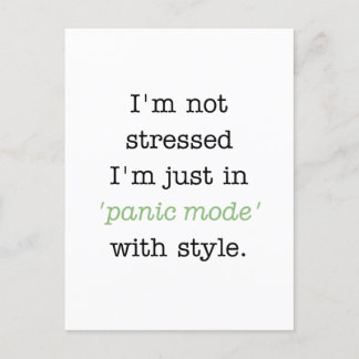 Panikmodus im Stil Postkarte