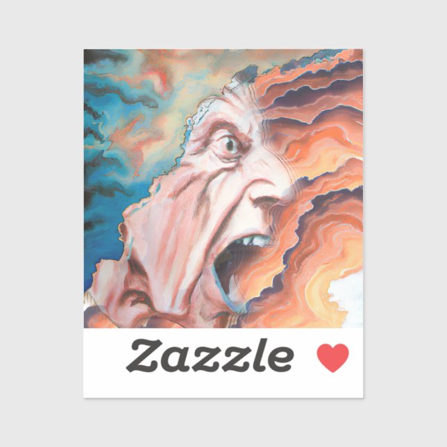 Panikwellen Ölmalerei Aufkleber (Blatt)