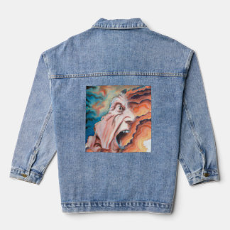 Panikwellen Ölmalerei Jeansjacke