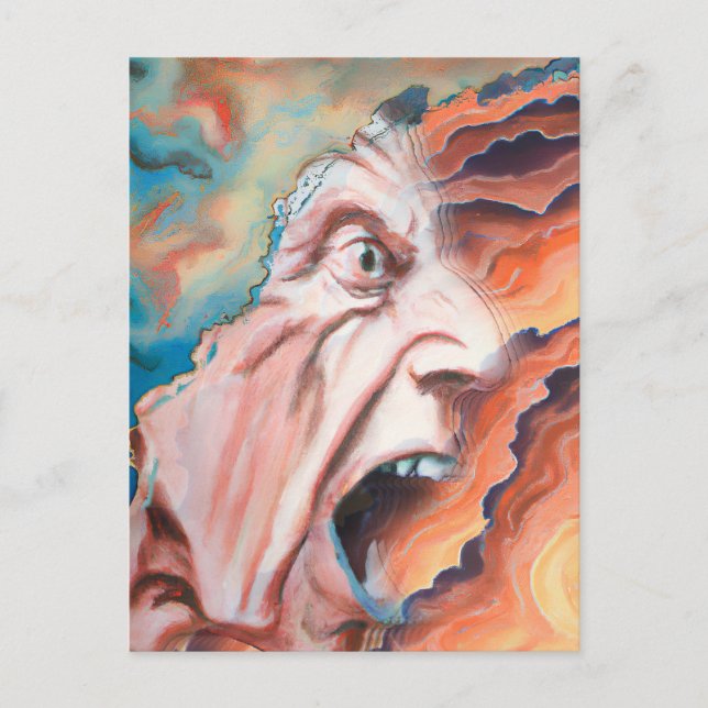 Panikwellen Ölmalerei Postkarte (Vorderseite)