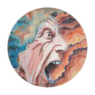 Panikwellen Ölmalerei Schneidebrett