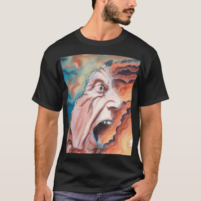 Panikwellen Ölmalerei T-Shirt (Vorderseite)